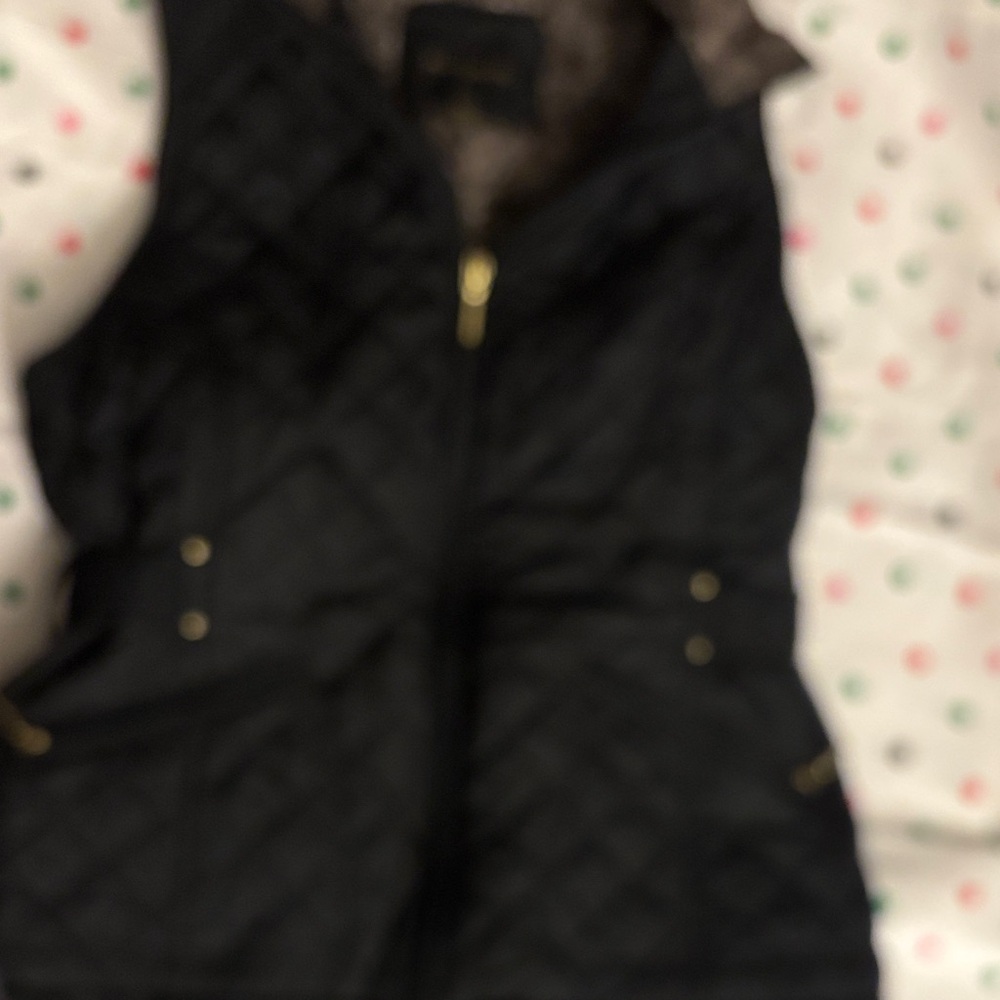 Weatherproof Black and Gold Quilted Vest